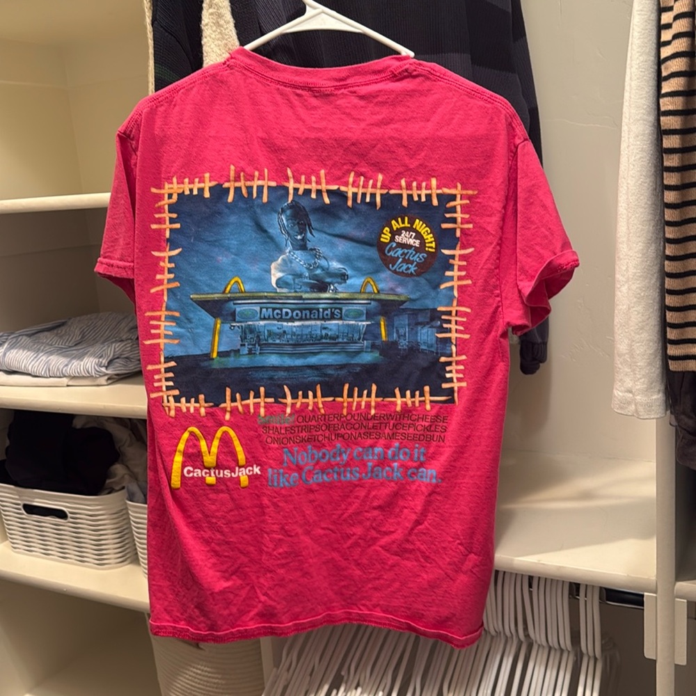 Pink Travis Scott shirt